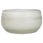 Bol de cerámica DELTA con ranuras, gris claro-blanco, 14cm, Ø29cm