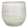 Macetero de cerámica DELTA con ranuras, gris claro-blanco, 14cm, Ø16cm
