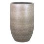 Jarrón de cerámica AGAPE con grano, blanco-marrón, 50cm, Ø32cm