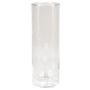 Jarrón cilíndrico de cristal SANYA OCEAN, transparente, 25cm, Ø10cm