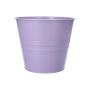 Maceta redonda de zinc MICOLATO con ranuras, lila, 16cm, Ø20,5cm