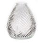 Florero NELLOMIO con estructura de hojas, vidrio, transparente, 16cm, Ø14cm