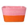 Cesta de flores NERIONKO DUO, rosa-naranja, 17,5x17,5x10cm