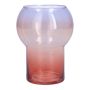 Florero de colores ONOFRIO, vidrio, púrpura-rosa-salmón-transparente, 16cm, Ø12cm