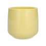 Cachepot ZIOKA en cerámica, amarillo mate, 13,5cm, Ø14,5cm