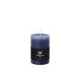 Vela de pilar AURORA, azul oscuro, 10cm, Ø6,8cm, 42h - Made in Germany
