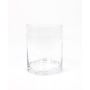Jarrón cilíndrico SANSA EARTH de cristal, transparente, 15cm, Ø12cm