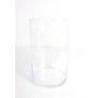 Jarrón cilíndrico SANSA EARTH de cristal, transparente, 30cm, Ø18,5cm