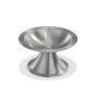 Candelero de latón OLIVERIO con pincho, para velas Ø5-6cm, niquelado, cepillado mate, plata, 5cm, Ø9cm