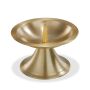 Candelero de latón OLIVERIO con pincho, para velas Ø7-8cm, cepillado mate, dorado, 6,5cm, Ø11cm