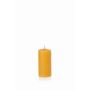 Vela de cera de abejas BABETTE, amarillo-natural, 10cm, Ø6cm, 43h - Made in Germany