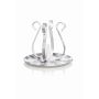 Soporte para velas vintage de metal ISTREDD con pincho, blanco-plateado, 8,5cm, Ø10cm