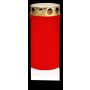 Luz de tumba CARMELIA con tapa, rojo-blanco, 12cm, Ø6,1cm, 50h