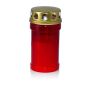 Luz de tumba AMONIA con tapa, rojo-blanco, 14,5cm, Ø7cm, 60h