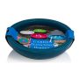 Vela flotante de exterior NEREA, 3 mechas, azul, 4,5cm, Ø15,8cm, 5,5h