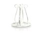 Soporte para velas vintage de metal ISTREDD con pincho, blanco-plateado, 10cm, Ø11cm