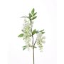 Rama de glicina de plástico NEZUMI, floración, blanco, 105cm