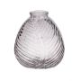 Botella decorativa de cristal NELLOMIO con estructura de hoja, transparente, 13cm, Ø12cm