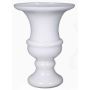 Florero SONJA con pie, embudo/redondo, blanco, 34cm, Ø25cm