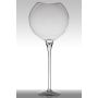 Jarrón de suelo de cristal LENORA EARTH con pie, bola/redondo, transparente, 100cm, Ø21cm/Ø39,5cm