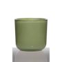Jarrón para velas NICK, cilíndrico/redondo, verde hierba, 13cm, Ø14cm