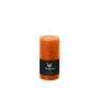 Vela de pilar / Vela de cera AURORA, naranja, 12cm, Ø5,8cm, 42h - Hecho en Alemania