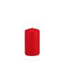 Vela votiva / vela de pilar MAEVA, roja, 12cm, Ø6cm, 40h - Hecho en Alemania