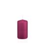 Vela votiva / vela de pilar MAEVA, magenta, 12cm, Ø6cm, 40h - Hecho en Alemania