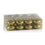 Conjunto de 24 velas flotantes / velas de té ORNELLA, dorado, 2,8cm, Ø4,5cm, 4h