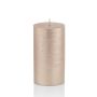Vela de columna / Vela de Navidad MATHILDA, oro rosa 9 cm, Ø5,8cm, 33h - Fabricada en Alemania