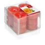 Juego de 12 velas con fragancia / Vela perfumada ASTRID, naranja, 1,6cm, Ø3,7cm, 4h