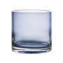 Tarro para velas SANSA EARTH, azul-transparente, 11cm, Ø11,5cm