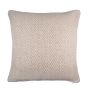 Cojín decorativo KENZA, motivo zigzag, beige, 45x45cm