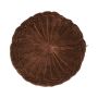 Cojín redondo BELLONA, marrón chocolate, 10x40cm