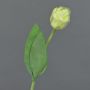 Tulipán de plástico ROMANA, verde-blanco, 45cm, Ø6cm