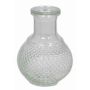 Jarrón florero DONKA, fino motivo de diamantes , esfera/redondo, transparente, 11,5cm, Ø4,5cm/Ø8cm