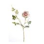 Rama de rosa artificial BEATA, rosa-blanco, 75cm
