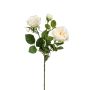 Rama de rosa sintética CALISTA, crema, 60cm