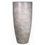 Florero grande de cerámica THORAN con grano, marrón-blanco, 70cm, Ø32cm