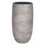 Jarrón de cerámica AGAPE con grano, blanco-marrón, 60cm, Ø29cm