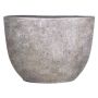 Maceta ovalada de cerámica AGAPE con grano, blanco-marrón, 50x20x36cm