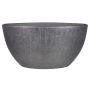 Maceta ovalada de cerámica AGAPE con grano, negra, 49x20x25cm