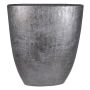 Jarrón ovalado de cerámica AGAPE con grano, negro, 51x17x57cm