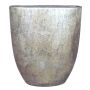 Jarrón ovalado de cerámica AGAPE con grano, oro, 51x17x57cm