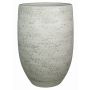 Florero de cerámica KALEVA, granulado, blanco-gris, 50cm, Ø32cm