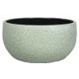 Cuenco de cerámica ELIEL, moteado, verde menta-blanco, 13cm, Ø28cm