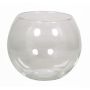 Jarrón redondo para velas TOBI OCEAN de vidrio, transparente, 15cm, Ø20cm