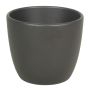 Pequeña maceta de flores TEHERAN BASAR, cerámica, gris antracita-mate, 9,8cm, Ø12cm