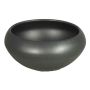 Cuenco de cerámica para flores URMIA LAKE, gris antracita-mate, 12cm, Ø26cm