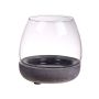 Lámpara de mesa de cristal TONDA con base de hormigón, transparente, 10,5cm, Ø10cm